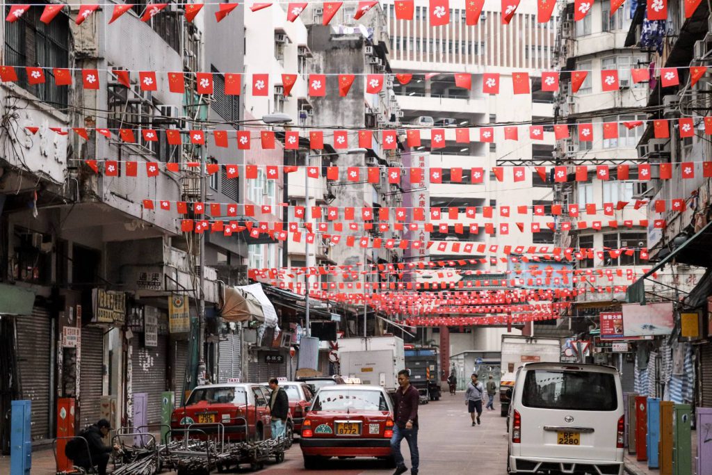 Straße in Hongkong